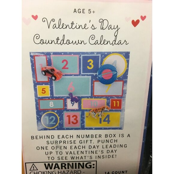 Valentines Day Countdown Calendar With 14 Surprise Gifts For Kids Ages 5+ - Picture 2 of 3